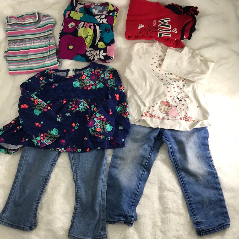 Bundle of 18 months to 2 T girls clothes. 7 pieces